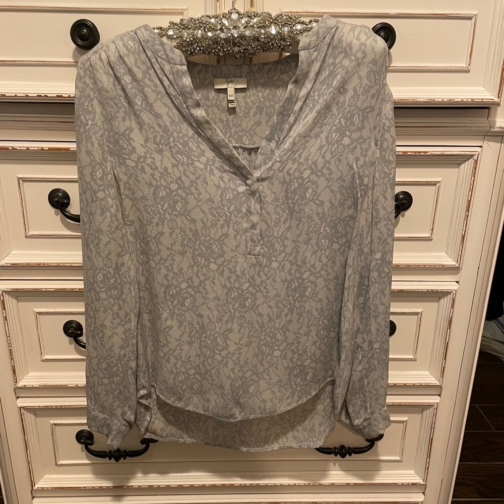 Joie silk lace printed top